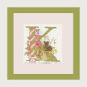 クロスステッチ刺繍キット ルボヌールデダム Le Bonheur des Dames 刺しゅう Lettre fleur K フランス 初心者 2012K