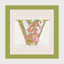 クロスステッチ刺繍キット ルボヌールデダム Le Bonheur des Dames 刺しゅう Lettre fleur W フランス 初心者 2012W