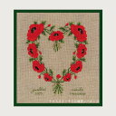 クロスステッチ刺繍キット 輸入 ルボヌールデダム Le Bonheur des Dames 刺しゅう Heart poppies ハートのポピー フランス 上級...