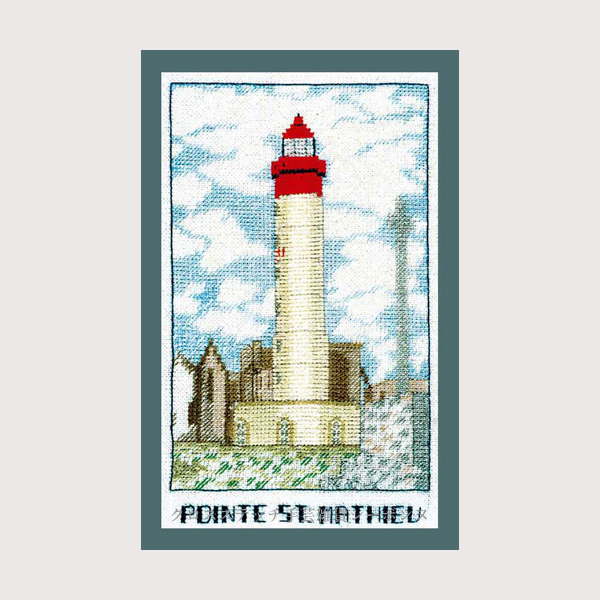 クロスステッチ刺繍キット 輸入 ルボヌールデダム Le Bonheur des Dames 刺しゅう Phare pointe St -Mathieu 灯台 フランス 上級者 1985