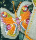クロスステッチ刺繍キット 輸入 ルボヌールデダム Le Bonheur des Dames 刺しゅう 蝶のピンクッション Butterfly Pincers フ...