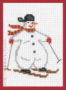 クロスステッチ刺繍キット 輸入 ルボヌールデダム Le Bonheur des Dames スノーマン Bonhomme de neige 刺しゅう フランス ...