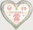 クロスステッチ刺繍キット 輸入 ルボヌールデダム Le Bonheur des Dames 赤ちゃん Pink baby heart box presentat...