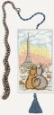 クロスステッチ刺繍キット 輸入 ルボヌールデダム Le Bonheur des Dames パリの猫ブックマーク Marque-page Chats Paris...