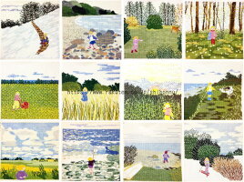 【古書/送料無料】フレメ1991カレンダーVIBEKEOLRIS図案HaandarbejdetsFremmeチャートKREUZSTITCHクロスステッチデンマーク北欧手工芸ギルド刺しゅう