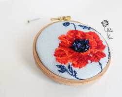 【DM便対応】HeleneLeBerre刺しゅうKitdeBroderie"RougeCOQUELICOT"-EmbroideryKit"REDPOPPY"キットフランス刺しゅう