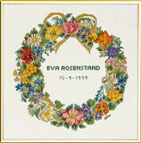 EVA ROSENSTAND クロスステッチ刺繍キット 【記念日の花輪】 デンマーク 北欧 上級者 輸入 12-678