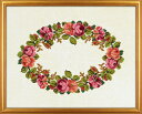 EVA ROSENSTAND オーバルローズ Oval rosenkrans クロスステッチ キット デンマーク 北欧 刺しゅう 14-206 【DM便対応】