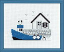PERMIN 青いボート Blue boat クロスステッチ 刺繍 キット デンマーク ペルミン 13-7125 【DM便対応】