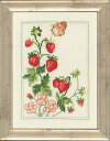 PERMIN 苺と蝶 Strawberries,somfugl クロスステッチ 刺繍 キット デンマーク ペルミン 92-9169 【DM便対応】