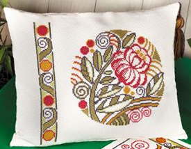 クロスステッチ刺繍キット ペルミン Pude Moderne モダンなクッション Permin of Copenhagen 北欧 デン..