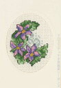 クロスステッチ刺繍キット ペルミン Clematis クレマチス Permin of Copenhagen 北欧 デンマーク 初心者 17-2184