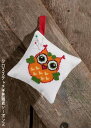 クロスステッチ刺繍キット ペルミン Needle pillow Orange ugle 橙の梟ピンクッション Permin of Copenhagen 北欧 デ...
