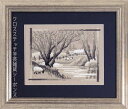 クロスステッチ刺繍キット ペルミン Sheep by sea 羊と川辺 Permin of Copenhagen 北欧 デンマーク 初心者 中級者 12-515...