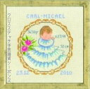 クロスステッチ刺繍キット ペルミン Carl-Michael 赤ちゃん Permin of Copenhagen 北欧 デンマーク 初心者 12-9962