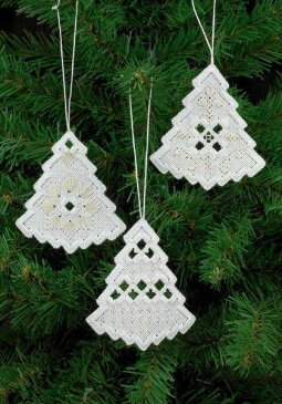 PERMIN ハーダンガークリスマスツリー Hardanger juletræ（3pck） 刺繍 キット デンマーク 北欧 刺しゅう ペルミン 01-5621 【DM便対応】