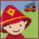 クロスステッチ刺繍キット ペルミン Child Pack Firefighter 子供用キット 消防士 Permin of Copenhagen 北欧 デンマー...