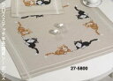 図案印刷済み刺繍布 ペルミン Katte ネコのテーブルクロス Permin of Copenhagen デンマーク刺しゅう 北欧 上級者 27-5800R