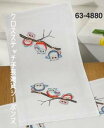 刺繍輸入キット ペルミン Owls on branch 枝のフクロウ・テーブルランナー Permin of Copenhagen デンマーク 北欧刺しゅう 上級...