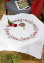 刺繍輸入キット ペルミン Blomster 花のテーブルクロス Permin of Copenhagen デンマーク 北欧刺しゅう 上級者 27-1809