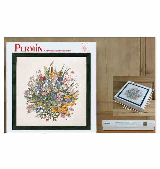ペルミン Permin クロスステッチ刺繍キット 水生植物 Waterflowers デンマーク 北欧 北欧 輸入 上級者 Waterflowers 70 7300p クロスステッチ手芸雑貨シーボンヌ豪華box入り 水生植物 母の日の贈り物に