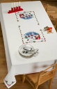 PERMIN クリスマス・テーブルクロス Christmas tablecloth クロスステッチ 刺繍 キット デンマーク 北欧 刺しゅう ペルミン 58-8...