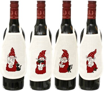 PERMIN ニッセと猫 Nisse med kat(4pck) クロスステッチ 刺繍 キット デンマーク 北欧 刺しゅう ペルミン 78-1553 【DM便対応】