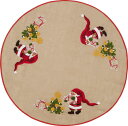 図案印刷済み輸入刺しゅう布 ペルミン Permin of Copenhagen サンタクロースのクリスマスカーペット Julemand v デンマーク刺繍 北欧...
