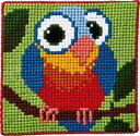 ペルミン(Permin)クロスステッチ刺繍キット 【インコ】 子供用刺しゅう 北欧 輸入 デンマーク 初心者 9322