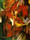 Franz Marc(フランツ・マルク) 名画 美術 芸術 絵画 芸術作品 クロスステッチ刺しゅうチャート 図案 【Foxes】 Scarlet Quince 狐 キツネ きつね 難しい 上級者 海外 輸入