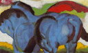 Franz Marc（フランツ・マルク） 名画 美術 芸術 絵画 芸術作品 クロスステッチ刺しゅうチャート 図案 【The Little Blue Horses】 Scarlet Quince 馬 青上級者 海外 輸入