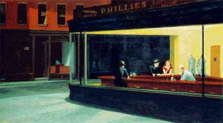 Edward Hopper（エドワード・ホッパー） 画家 美術 芸術 絵画 芸術作品 クロスステッチ刺しゅうチャート 図案 【Nighthawks】 Scarlet Quince 上級者 海外 輸入