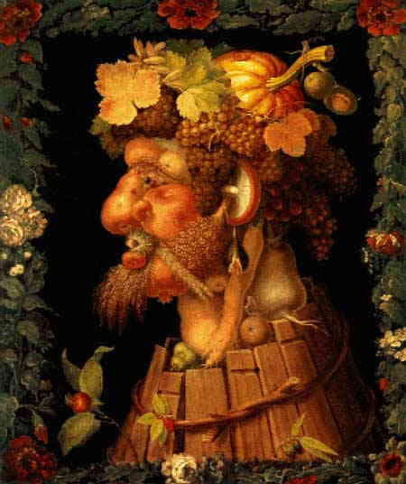 Giuseppe Arcimboldo（ジュゼッペ・アルチンボルド） 名画 画家 美術 芸術 絵画 芸術作品 クロスステッチ刺しゅうチャート 図案 【Autumn】 Scarlet Quince 上級者 海外 輸入