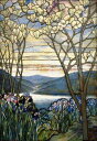 Louis Comfort Tiffany（ルイス カムフォート ティファニー） 金細工師 宝飾デザイナー ガラス工芸家 アートディレクター 名画 画家 美術 芸術 絵画 芸術作品 クロスステッチ刺しゅうチャート 図案 【Magnolia and Irises】 Scarlet Quince 上級者 海外 輸入