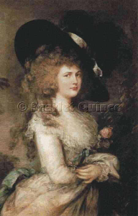 Thomas Gainsborough（トマス・ゲインズバラ） 名画 画家 美術 芸術 絵画 芸術作品 クロスステッチ刺繍チャート 図案  Scarlet Quince 上級者 海外 輸入