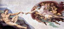 Michelangelo Buonarroti（ミケランジェロ・ブオナローティ） 1511年頃作品 フレスコ画 巨匠 名画 画家 美術 芸術 絵画 芸術作品 クロスステッチ刺繍チャート 図案 【The Creation of Adam - アダムの創造 - 】 Scarlet Quince 上級者 海外 輸入