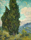 Vincent Van Gogh（フィンセント・ファン・ゴッホ） 名画 巨匠 ポスト印象派 画家 美術 芸術 絵画 芸術作品 クロスステッチ刺繍チャート 図案 【Cypresses - 糸杉 - 】 Scarlet Quince 上級者 海外 輸入