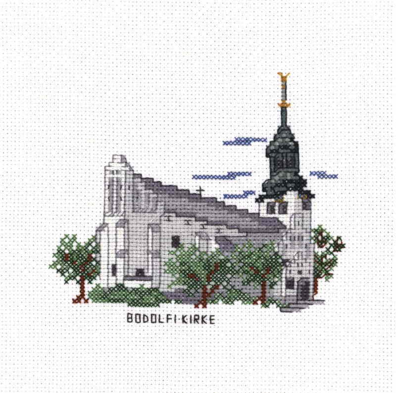 Embroidery - OOE クロスステッチ 刺しゅう キット オーレンシュレーガー O. Oehlenschlägers Eftf. 【 ブドルフィ教会 / 大聖堂教会 】 ししゅうキット デンマーク 北欧 輸入 初心者 風景 Oehlenschlager 12006