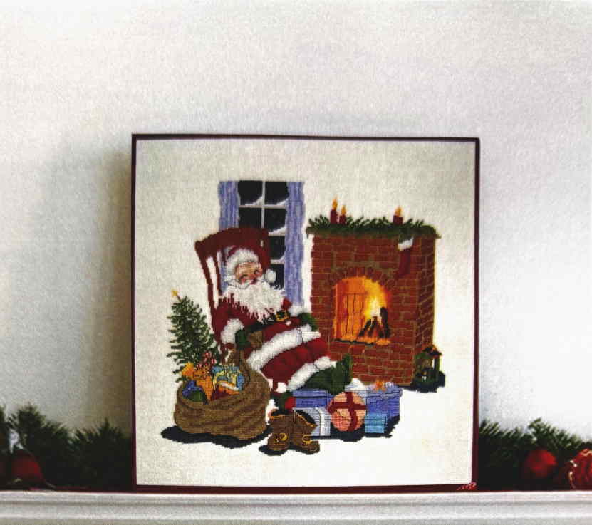 Embroidery - クリスマス クロスステッチ 刺しゅう キット OOE オーレンシュレーガー O. Oehlenschlägers Eftf. 【 夢見心地のサンタクロース 】 ししゅうキット デンマーク 北欧 輸入 上級者 Oehlenschlager 送料無料 13100 13101