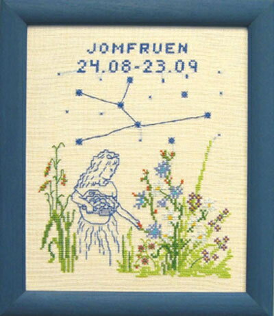 Embroidery - Oehlenschlager クロスステッチ 刺しゅう キット OOE オーレンシュレーガー 【 星座 / おとめ座 】 ししゅうキット デンマーク 北欧 海外 輸入 O. Oehlenschlägers Eftf. 初心者 中級者 30110 30111