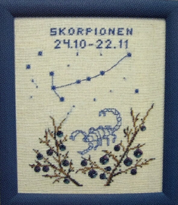 Embroidery - Oehlenschlager クロスステッチ 刺しゅう キット OOE オーレンシュレーガー 【 星座 / さそり座 】 ししゅうキット デンマーク 北欧 海外 輸入 O. Oehlenschlägers Eftf. 初心者 中級者 30114 30115