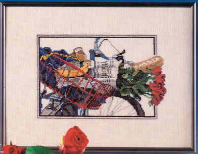 OOE クロスステッチ 刺しゅう キット オーレンシュレーガー O. Oehlenschlägers Eftf. 【 バラの花束をのせた自転車 】 ししゅうキット デンマーク 北欧 輸入 上級者 フラワー 花 Oehlenschlager 44114 44115