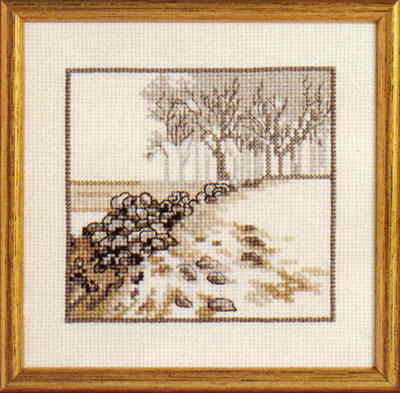 Embroidery - オーレンシュレーガー O. Oehlenschlägers Eftf. クロスステッチ 刺しゅう キット OOE 【 木 】 ししゅうキット デンマーク 北欧 輸入 上級者 Oehlenschlager 風景 44129