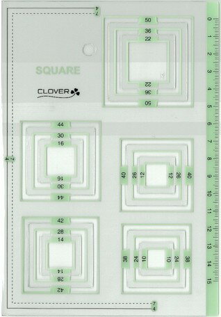 Clover クロバー ピーステンプレート 正方形 57-999 ｜洋裁 yousai ソーイング sewing 手芸 裁縫 ホリウチ