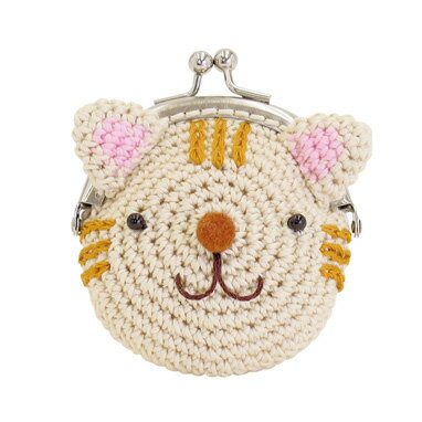 オリムパス製絲 Olympus 編み物キット アニマルがま口 ネコ AK-26 ｜洋裁 yousai ソーイング sewing 手..