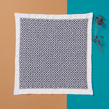 Olympus オリムパス 刺し子キット 銭亀（白）SK-354 ｜洋裁 yousai ソーイング sewing 手芸 裁縫 ホリウチ