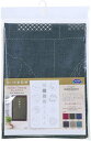 Olympus オリムパス 刺し子紬 第2弾 家紋柄 カット布 水色 約108cm巾×61cm CT-D2506 |洋裁 yousai ソーイング sewing 手芸 裁縫 ホリウチ