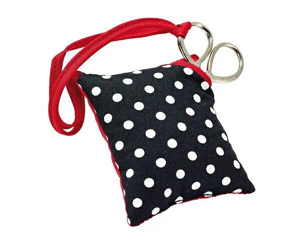 プリム ( Prym ) ピンクッション はさみ付き 水玉 生地にレッドのトリム 610322 ｜洋裁 yousai ソーイ..