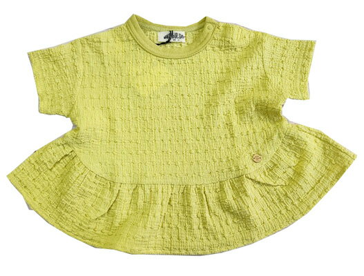 【SALE30％】【2024'SS / MAKE YOUR DAY/メイクユアデイ/子供服/ベビー服】ペプラム 半袖Tシャツ　(90-110cm)