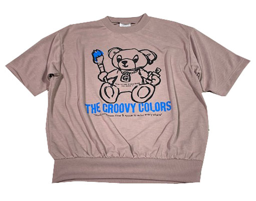 【SALE】2022'春夏 DRY-Xテンジク ART BEAR スソリブTEE (160cm/ピンク)